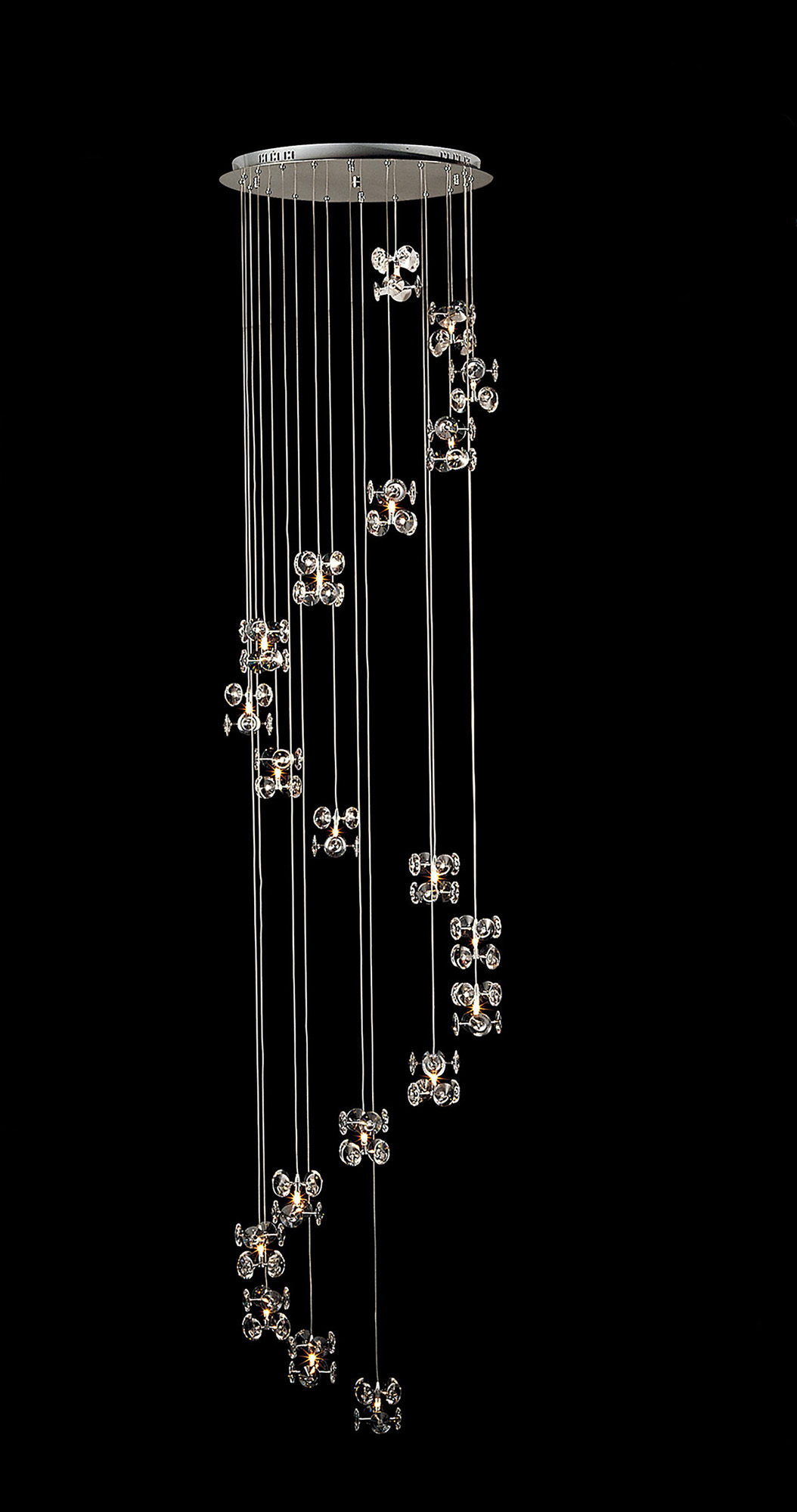 IL50376  Nico Crystal Pendant 20 Light